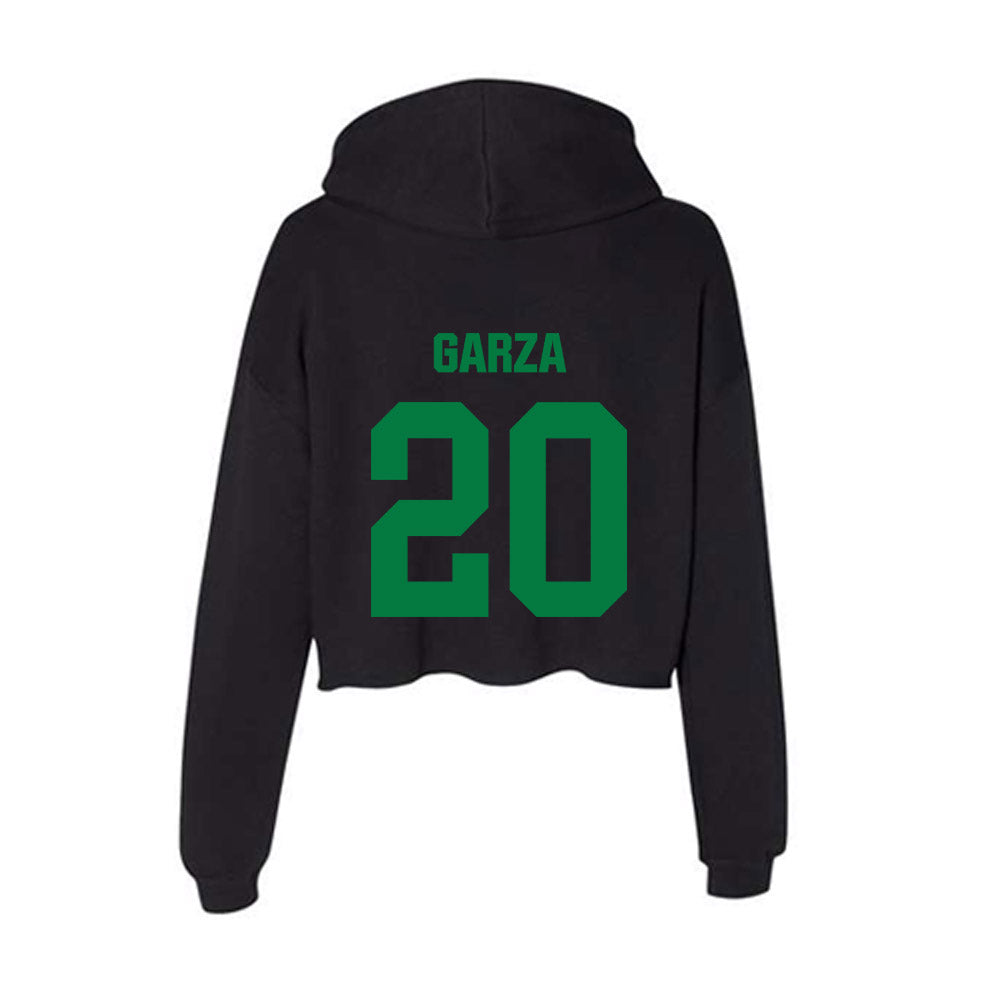 North Texas - NCAA Football : Bryce Garza - Women's Crop Fleece Hoodie-1