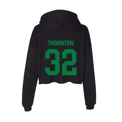 North Texas - NCAA Women's Basketball : Shelby Thornton - Women's Crop Fleece Hoodie-1