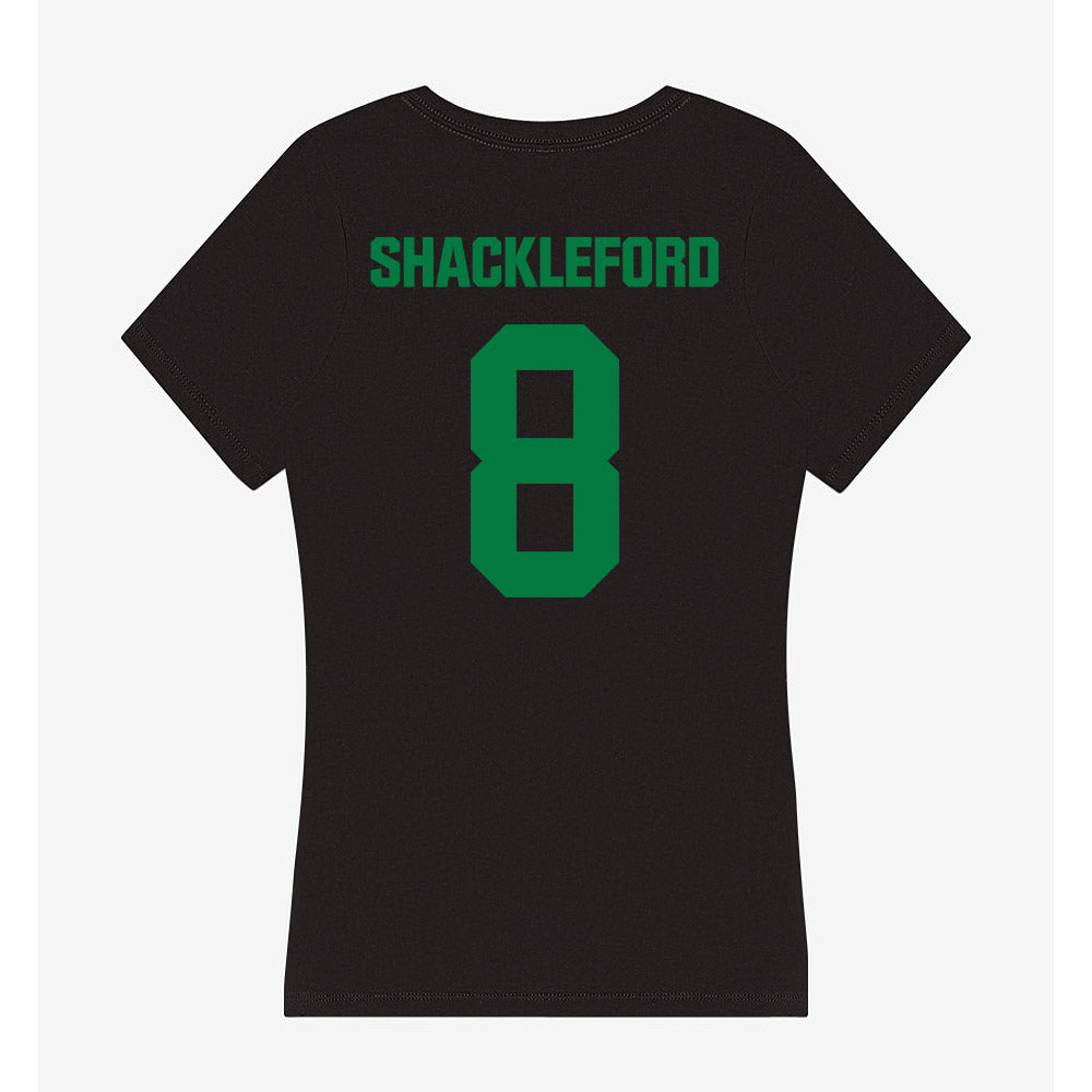 North Texas - NCAA Men's Basketball : Josiah Shackleford - Women's V-Neck T-Shirt-1