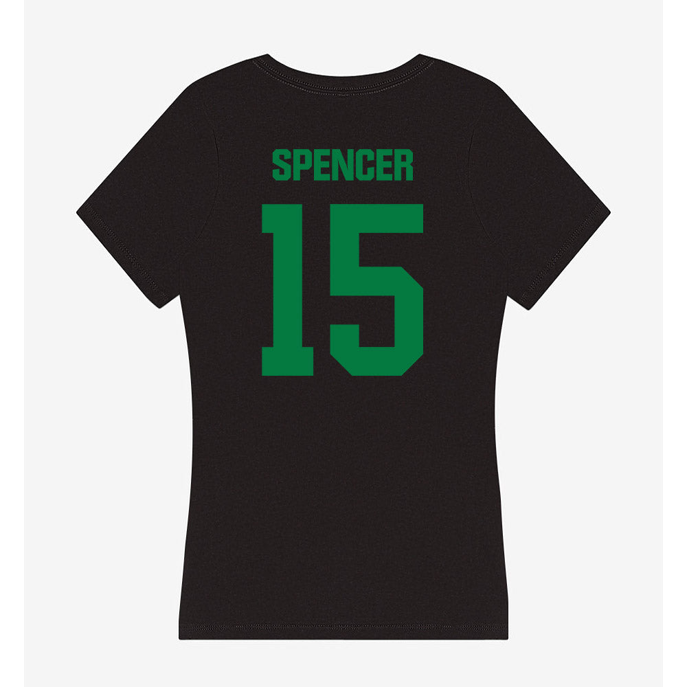 North Texas - NCAA Women's Basketball : Cherie Spencer - Women's V-Neck T-Shirt-1