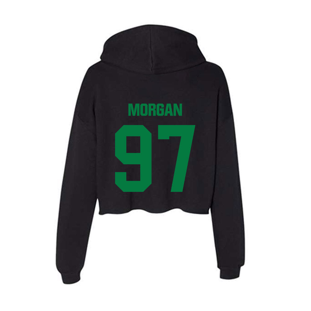 North Texas - NCAA Football : Demetrie Morgan - Women's Crop Fleece Hooded Sweatshirt-1