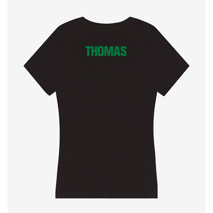 North Texas - NCAA Women's Track & Field : Nichole Thomas - Women's V-Neck T-Shirt-1