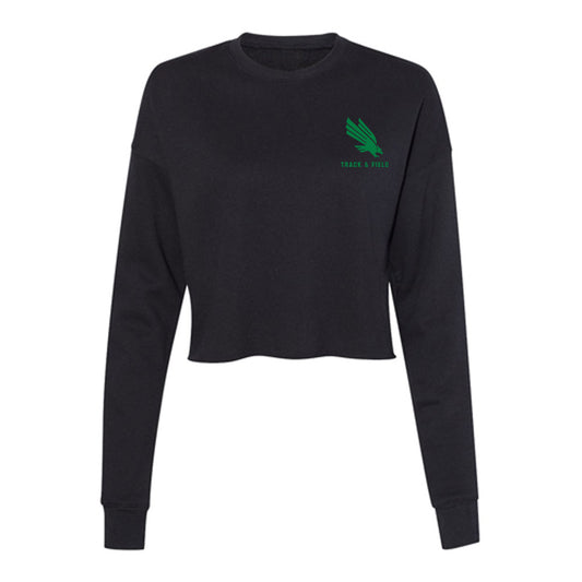 North Texas - NCAA Men's Track & Field : Chase Lehr - Women's Cropped Crew Fleece-0