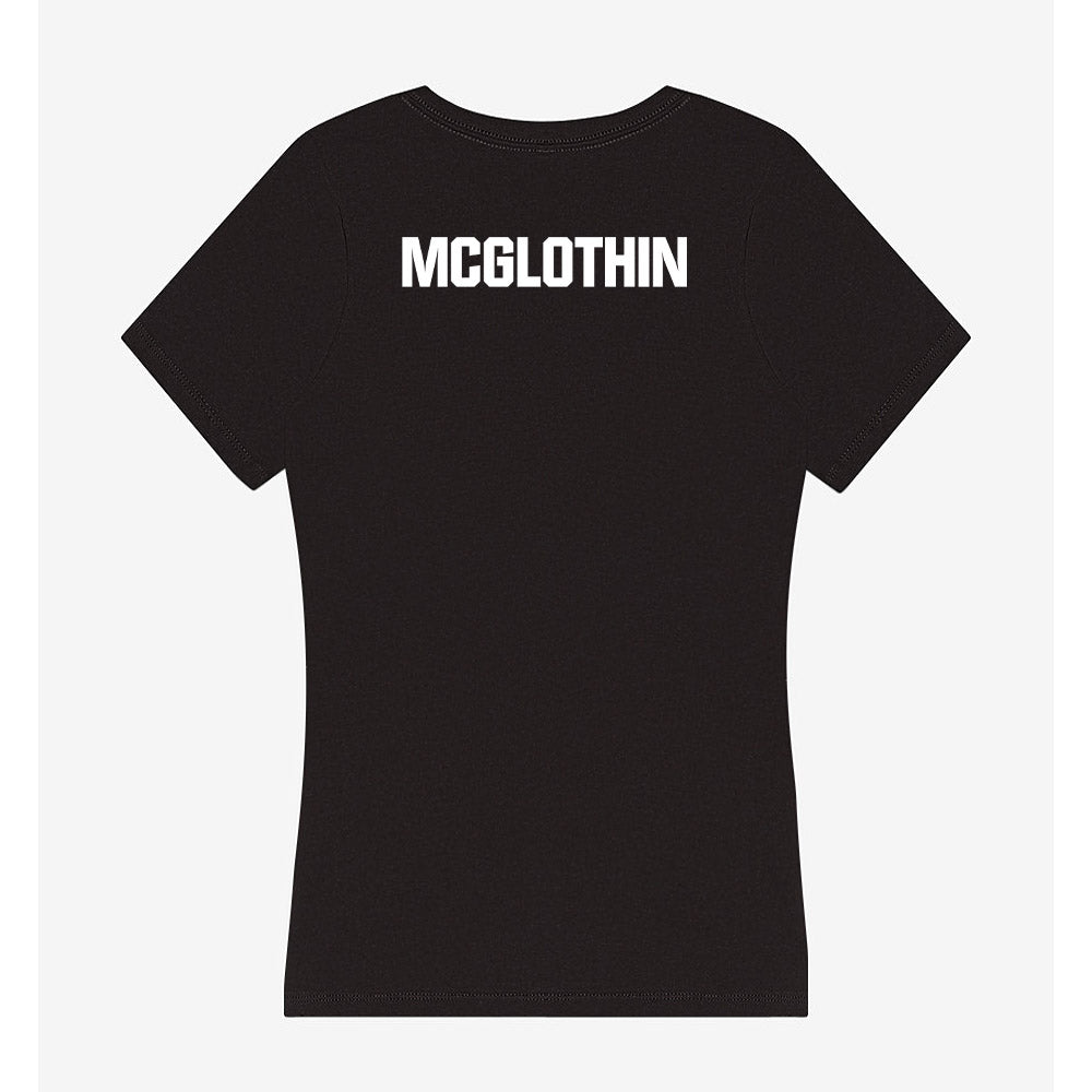 Southern Miss - NCAA Men's Track & Field : Zahkarri Mcglothin - Women's V-Neck T-Shirt-1