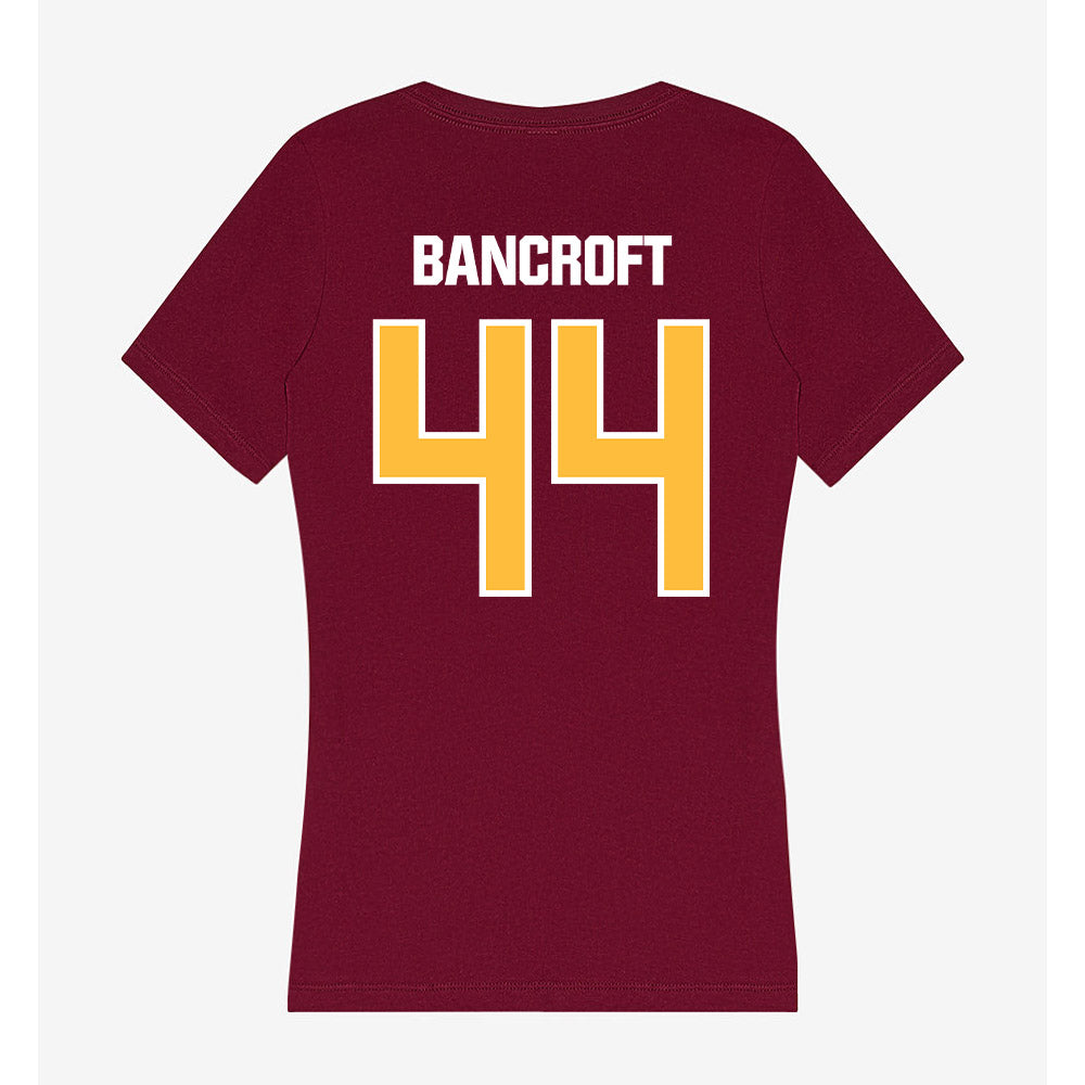 UMN Duluth - NCAA Football : Caleb Bancroft - Women's V-Neck T-Shirt-1