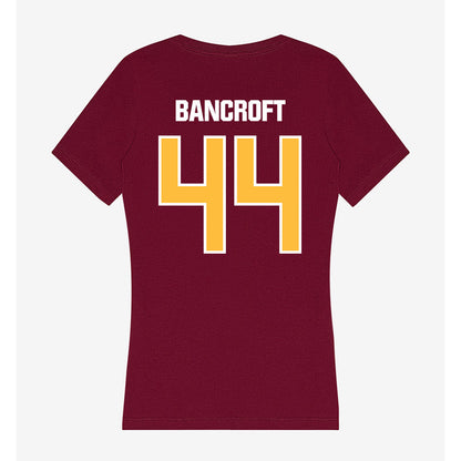 UMN Duluth - NCAA Football : Caleb Bancroft - Women's V-Neck T-Shirt-1