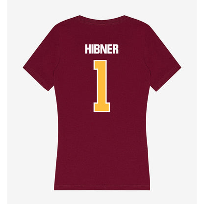 UMN Duluth - NCAA Men's Basketball : Jacob Hibner - Women's V-Neck T-Shirt-1