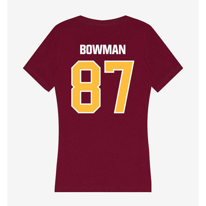 UMN Duluth - NCAA Football : Trace Bowman - Women's V-Neck T-Shirt-1
