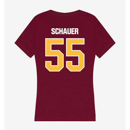 UMN Duluth - NCAA Football : Brady Schauer - Women's V-Neck T-Shirt-1