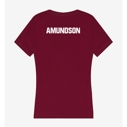 UMN Duluth - NCAA Men's Track & Field : Nathan Amundson - Women's V-Neck T-Shirt-1