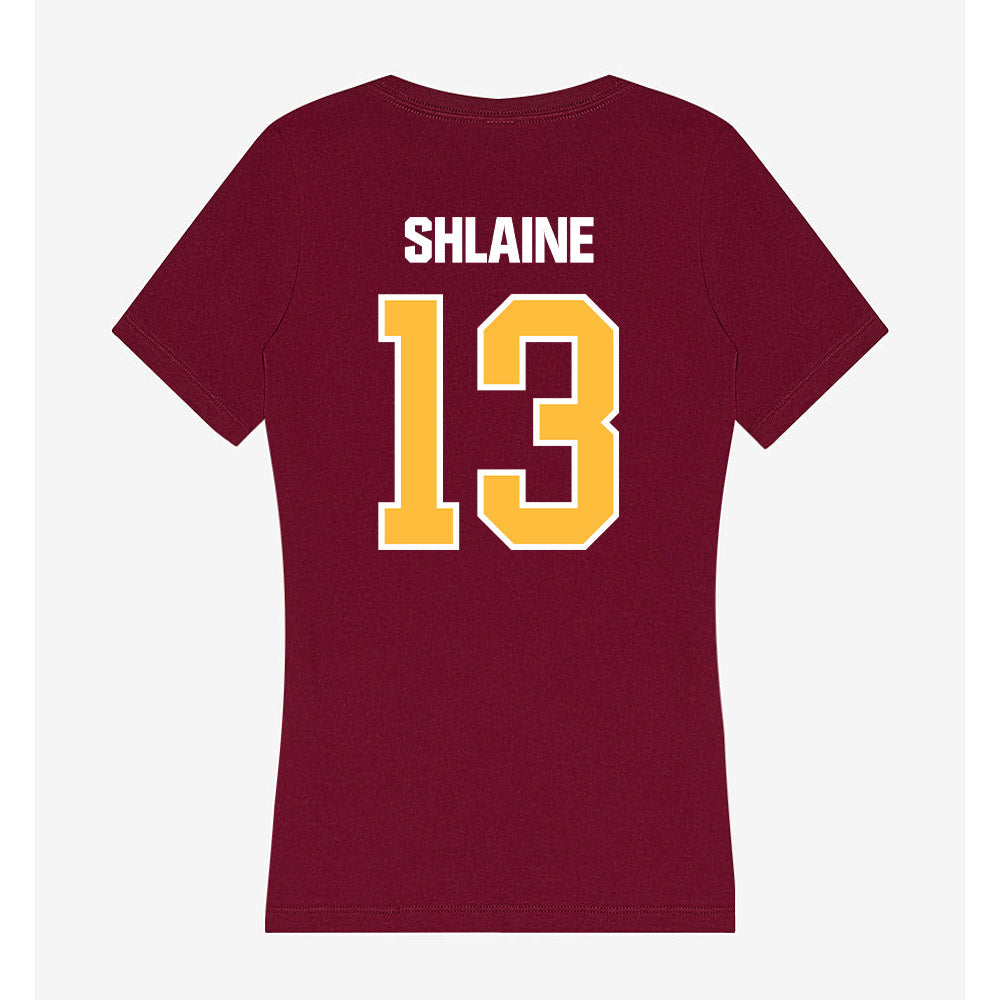 UMN Duluth - NCAA Men's Ice Hockey : Daniel Shlaine - Women's V-Neck T-Shirt-1