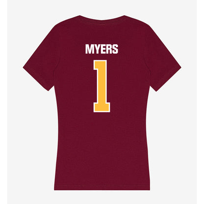 UMN Duluth - NCAA Baseball : Logan Myers - Women's V-Neck T-Shirt-1