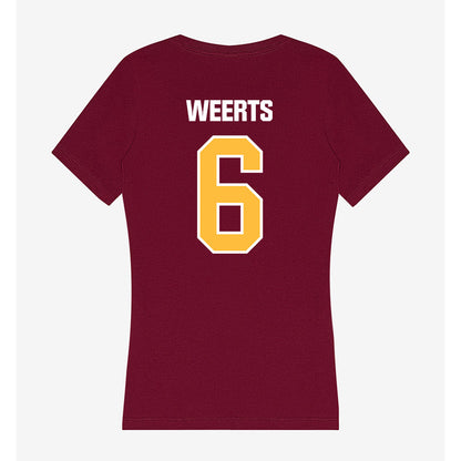 UMN Duluth - NCAA Football : Matthew Weerts - Women's V-Neck T-Shirt-1