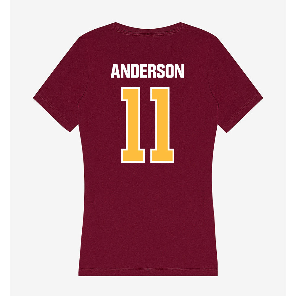 UMN Duluth - NCAA Men's Ice Hockey : Hunter Anderson - Women's V-Neck T-Shirt-1