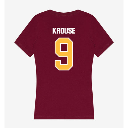 UMN Duluth - NCAA Football : Joey Krouse - Women's V-Neck T-Shirt-1