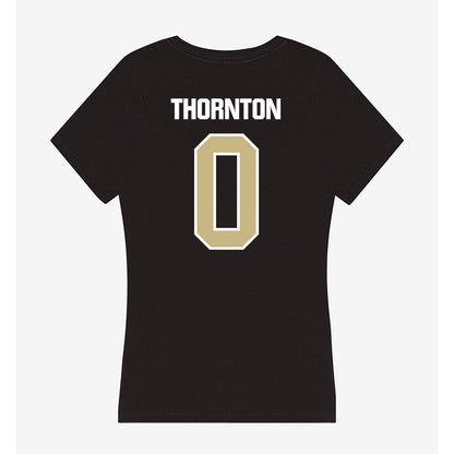 Akron - NCAA Women's Basketball : Kaylah Thornton - Women's V-Neck T-Shirt-1