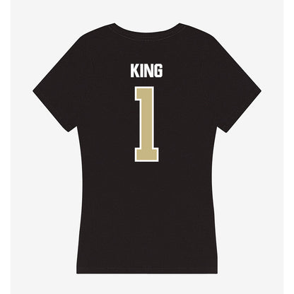 Akron - NCAA Women's Basketball : Kaylee King - Women's V-Neck T-Shirt-1