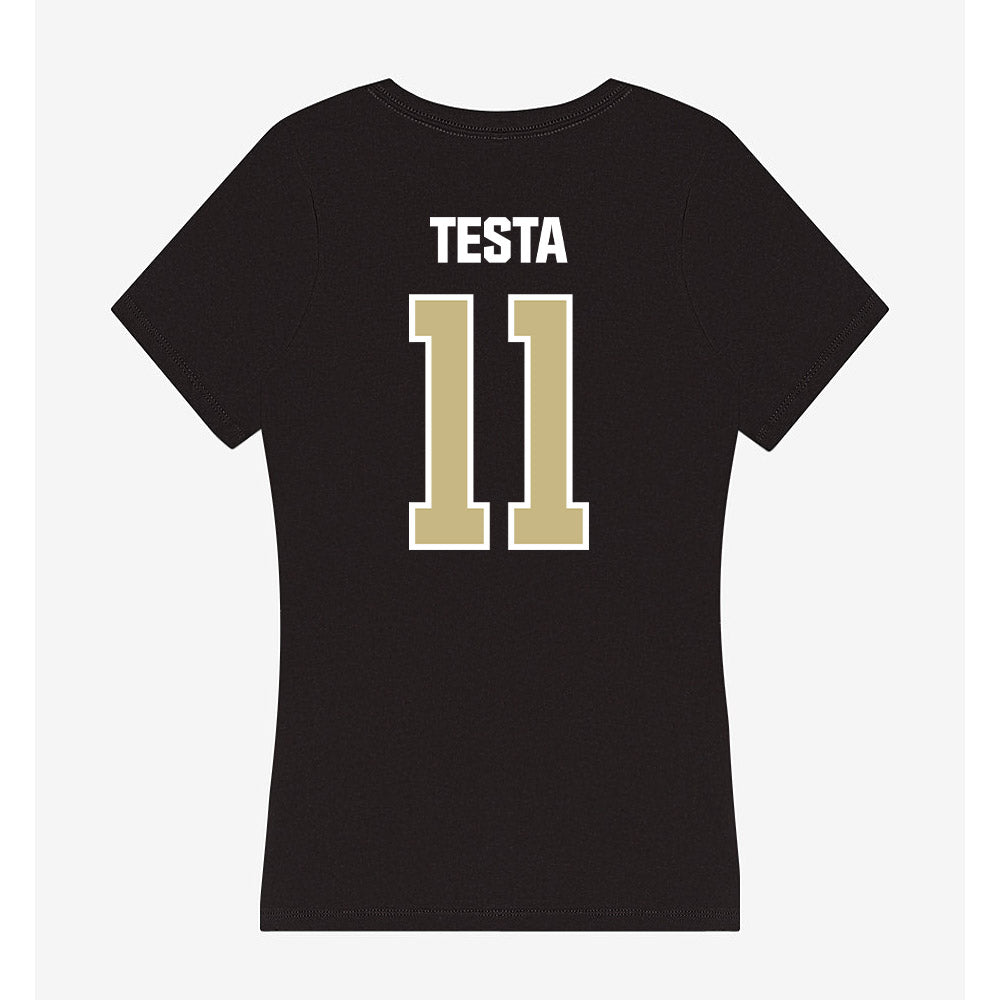 Akron - NCAA Men's Soccer : Noa Testa - Women's V-Neck T-Shirt-1
