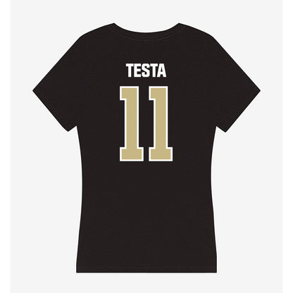 Akron - NCAA Men's Soccer : Noa Testa - Women's V-Neck T-Shirt-1