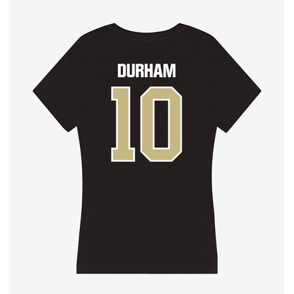 Akron - NCAA Football : Cyrus Durham - Women's V-Neck T-Shirt-1