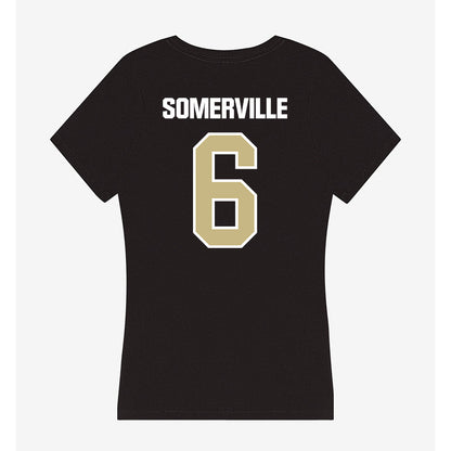 Akron - NCAA Football : Jamari Somerville - Women's V-Neck T-Shirt-1