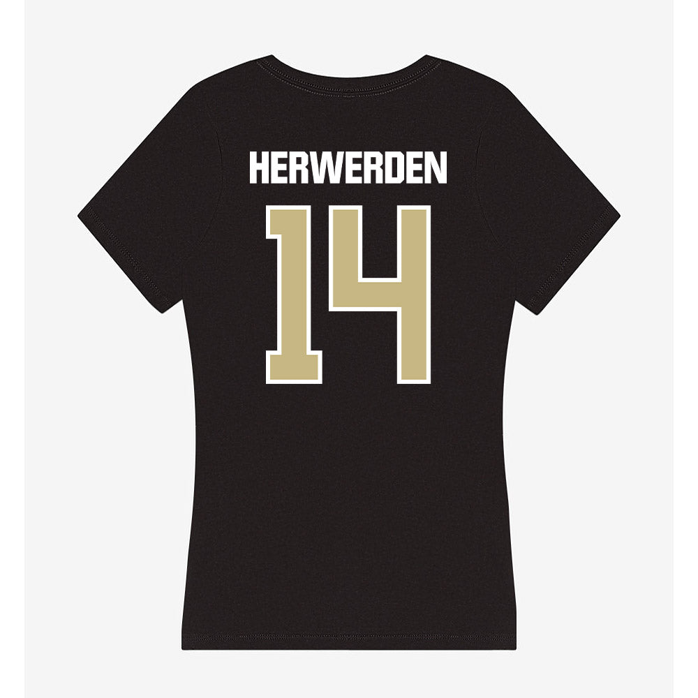 Akron - NCAA Softball : Mallory Herwerden - Women's V-Neck T-Shirt-1