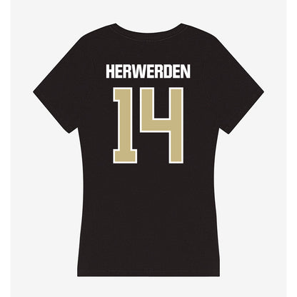 Akron - NCAA Softball : Mallory Herwerden - Women's V-Neck T-Shirt-1