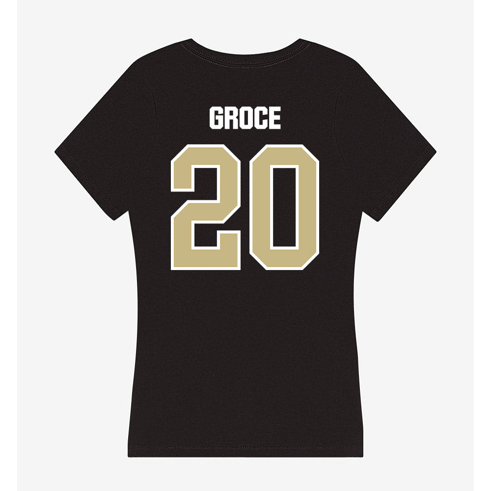 Akron - NCAA Baseball : Garrett Groce - Women's V-Neck T-Shirt-1