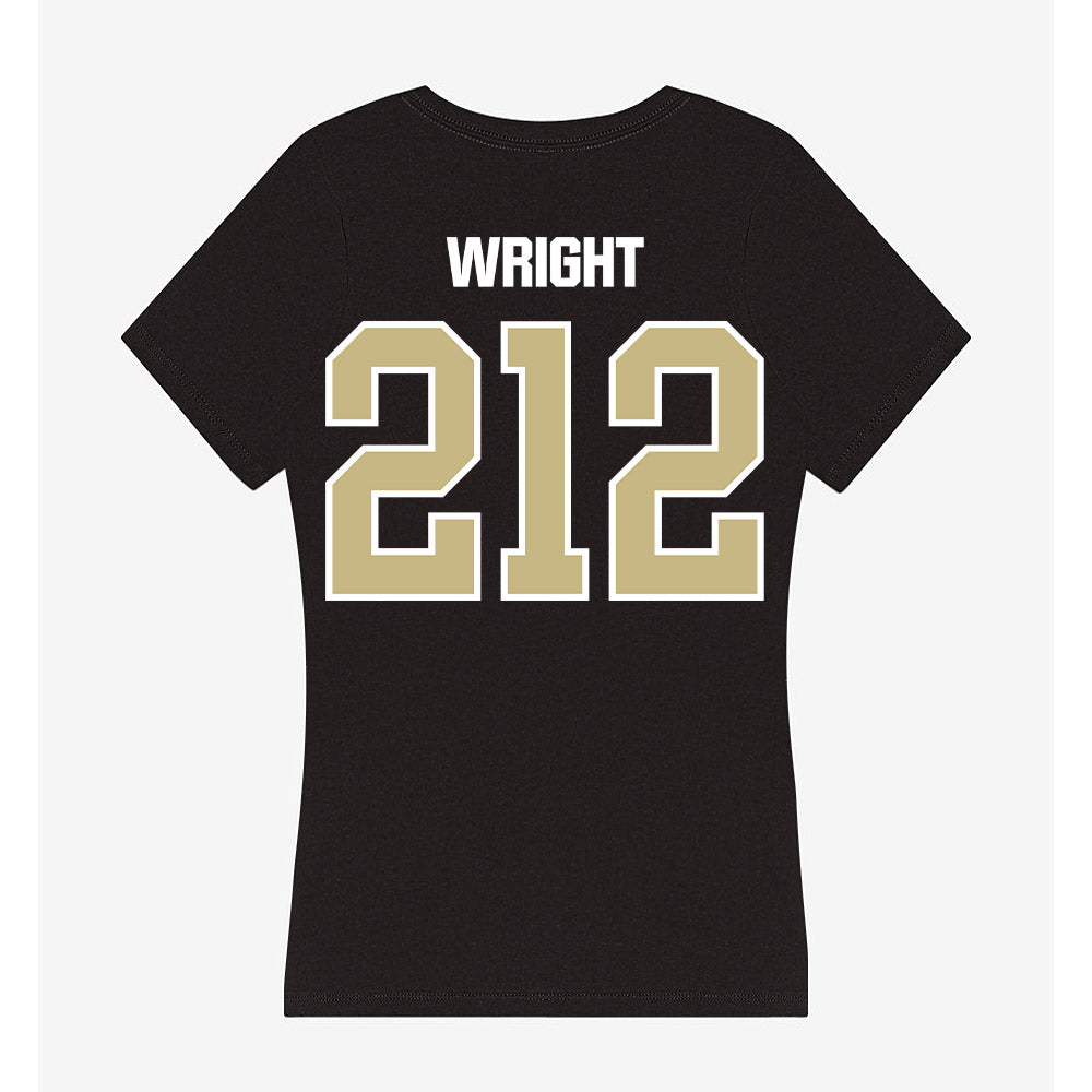 Akron - NCAA Men's Track & Field : Delton Wright - Women's V-Neck T-Shirt-1