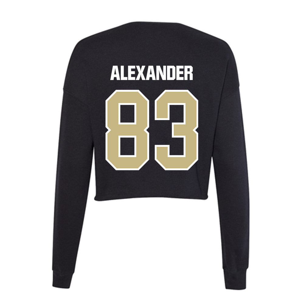 Akron - NCAA Football : Elijah Alexander - Women's Cropped Crew Fleece-1