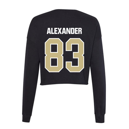 Akron - NCAA Football : Elijah Alexander - Women's Cropped Crew Fleece-1