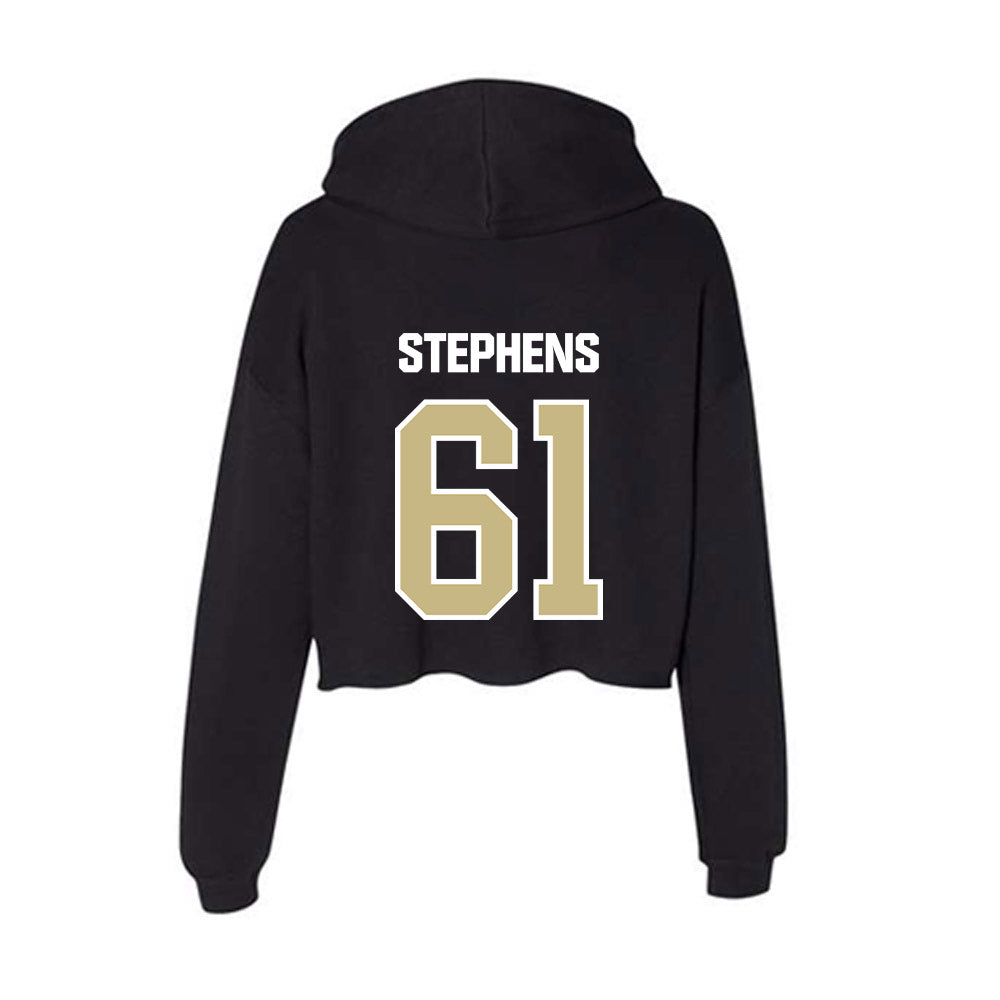 Akron - NCAA Football : Jon Stephens - Women's Crop Fleece Hooded Sweatshirt-1