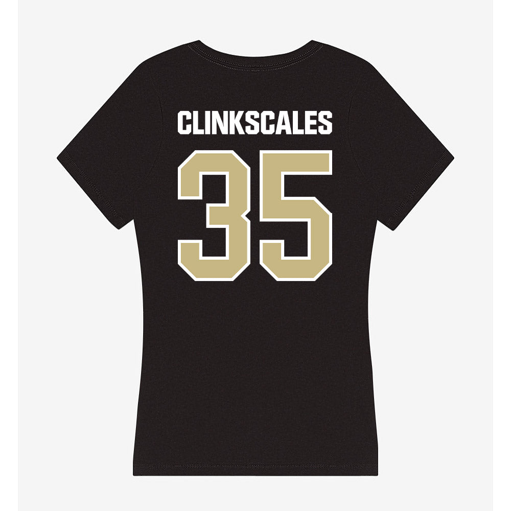 Akron - NCAA Women's Lacrosse : Jaelyn Clinkscales - Women's V-Neck T-Shirt-1