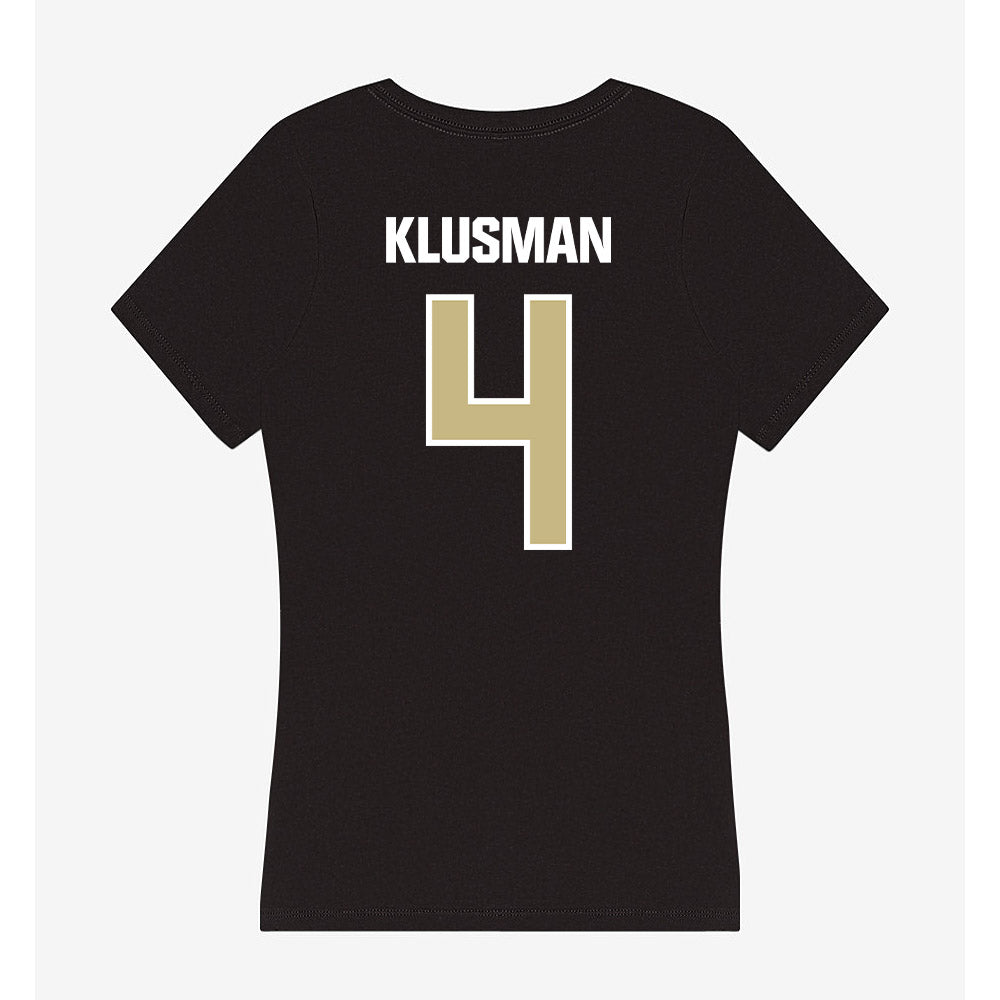 Akron - NCAA Women's Volleyball : Ruby Klusman - Women's V-Neck T-Shirt-1