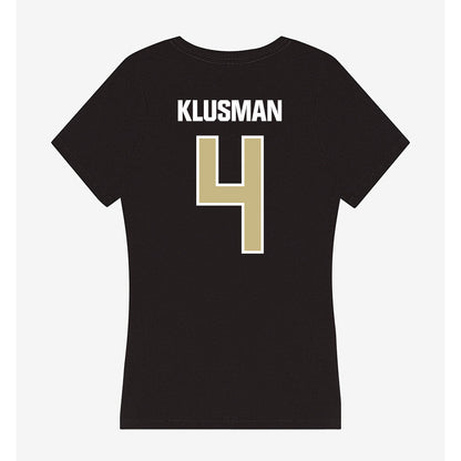 Akron - NCAA Women's Volleyball : Ruby Klusman - Women's V-Neck T-Shirt-1