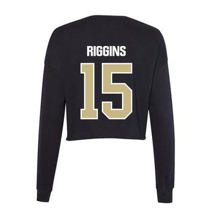 Akron - NCAA Football : Jaborree Riggins - Women's Cropped Crew Fleece-1