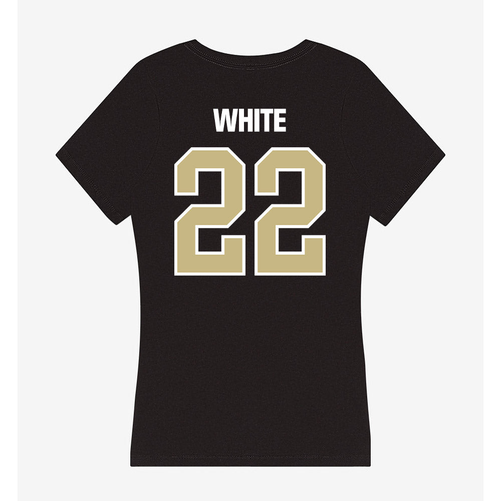 Akron - NCAA Men's Basketball : Colin White - Women's V-Neck T-Shirt-1