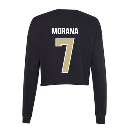 Akron - NCAA Men's Soccer : Leo Morana - Women's Cropped Crew Fleece-1