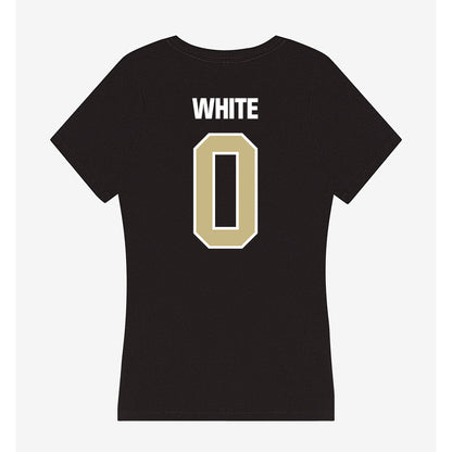Akron - NCAA Cheerleading : Mahonna White - Women's V-Neck T-Shirt-1