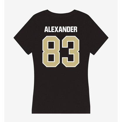 Akron - NCAA Football : Elijah Alexander - Women's V-Neck T-Shirt-1
