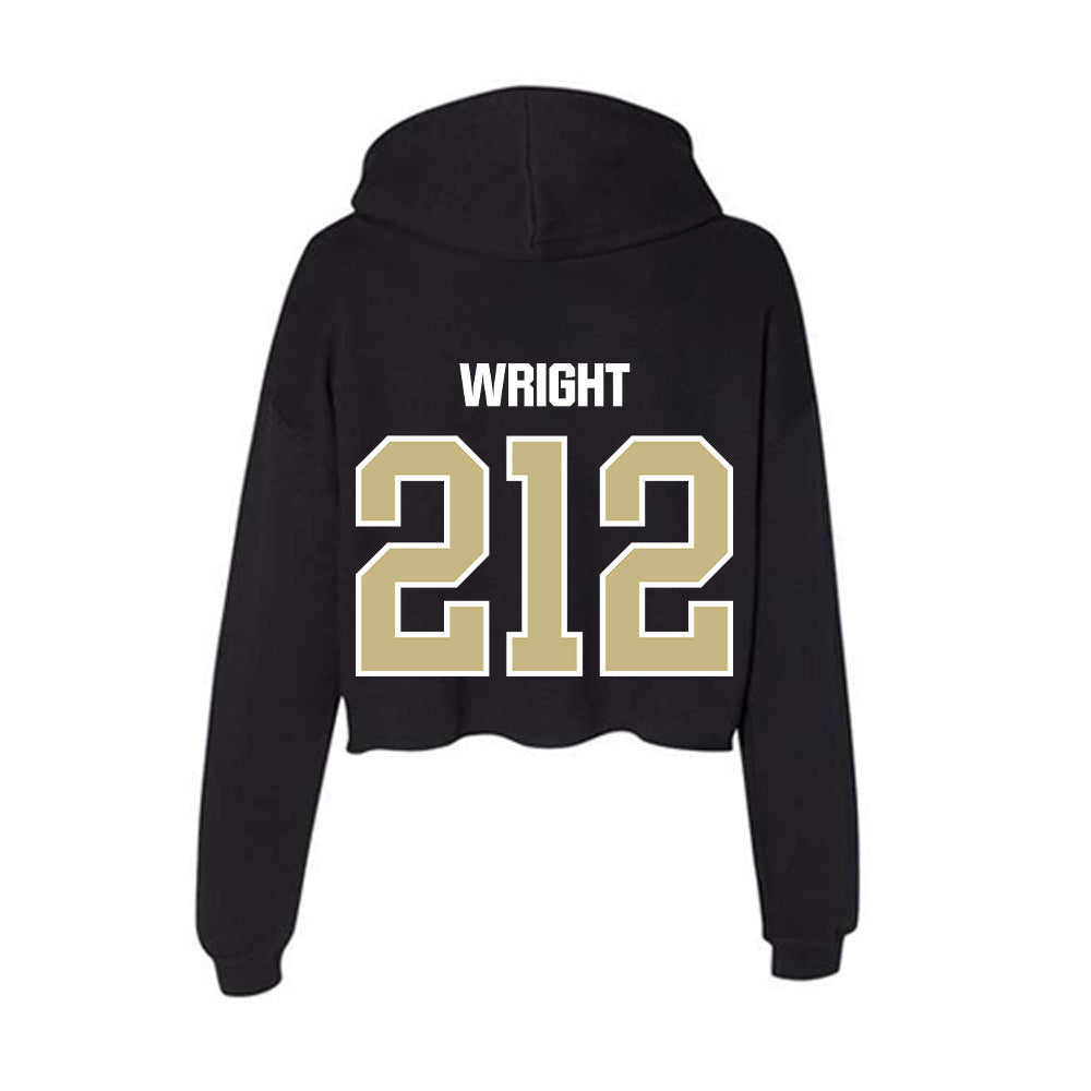 Akron - NCAA Men's Track & Field : Delton Wright - Women's Crop Fleece Hoodie-1