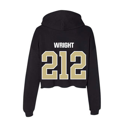 Akron - NCAA Men's Track & Field : Delton Wright - Women's Crop Fleece Hoodie-1
