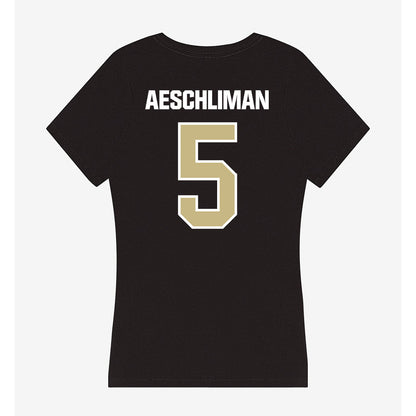 Akron - NCAA Women's Volleyball : Jordyn Aeschliman - Women's V-Neck T-Shirt-1