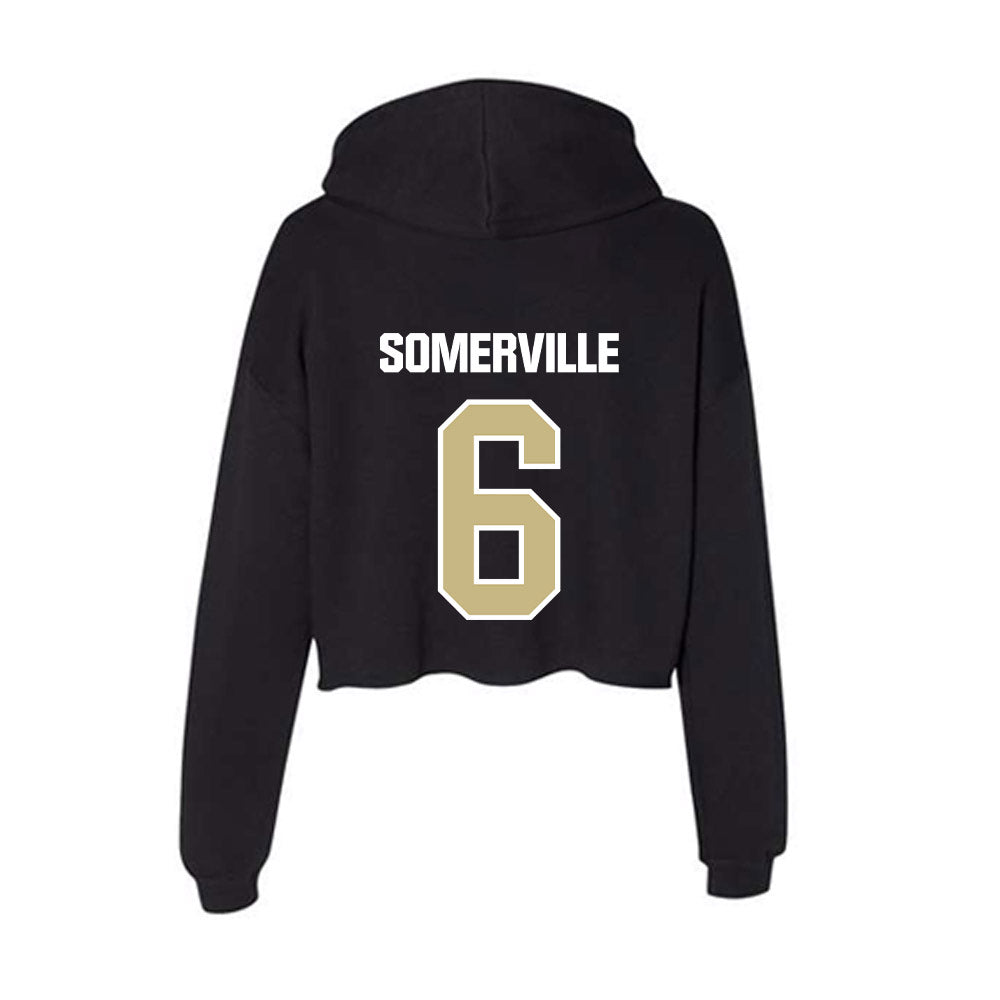 Akron - NCAA Football : Jamari Somerville - Women's Crop Fleece Hooded Sweatshirt-1