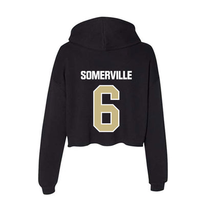 Akron - NCAA Football : Jamari Somerville - Women's Crop Fleece Hooded Sweatshirt-1