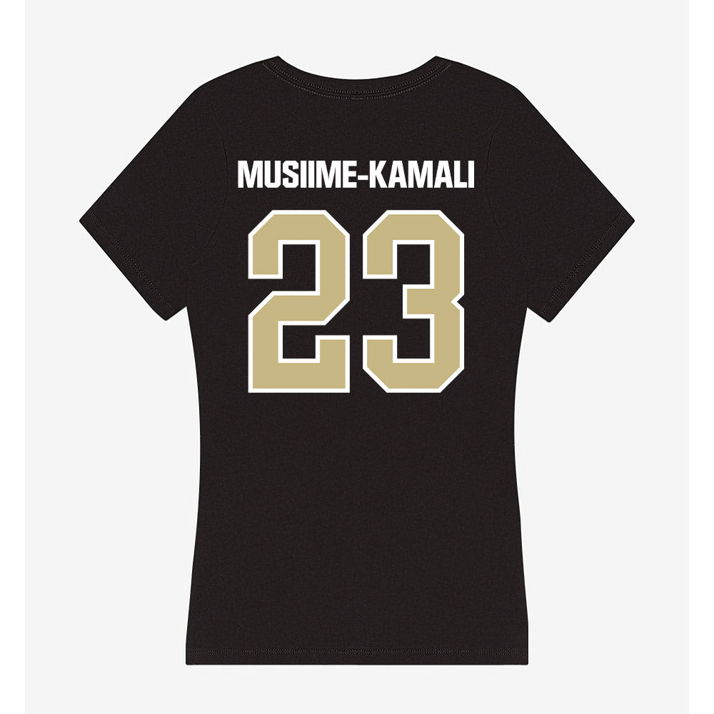Akron - NCAA Men's Basketball : Marvin Musiime-Kamali - Women's V-Neck T-Shirt-1