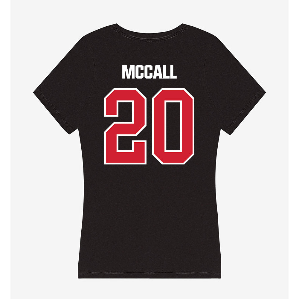 Francis Marion - NCAA Men's Basketball : Kameron McCall - Women's V-Neck T-Shirt-1