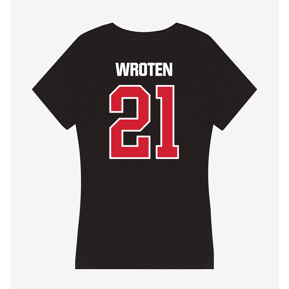 Francis Marion - NCAA Women's Basketball : Amaya Wroten - Women's V-Neck T-Shirt-1