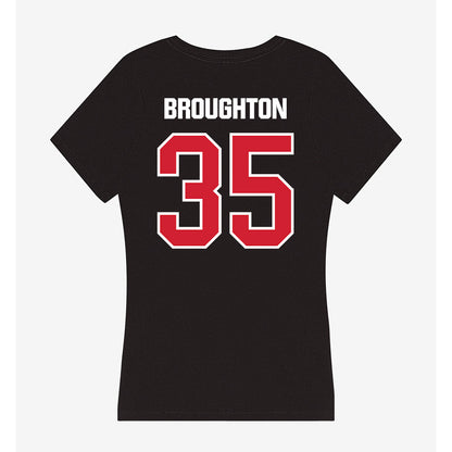 Francis Marion - NCAA Men's Basketball : Jaden Broughton - Women's V-Neck T-Shirt-1