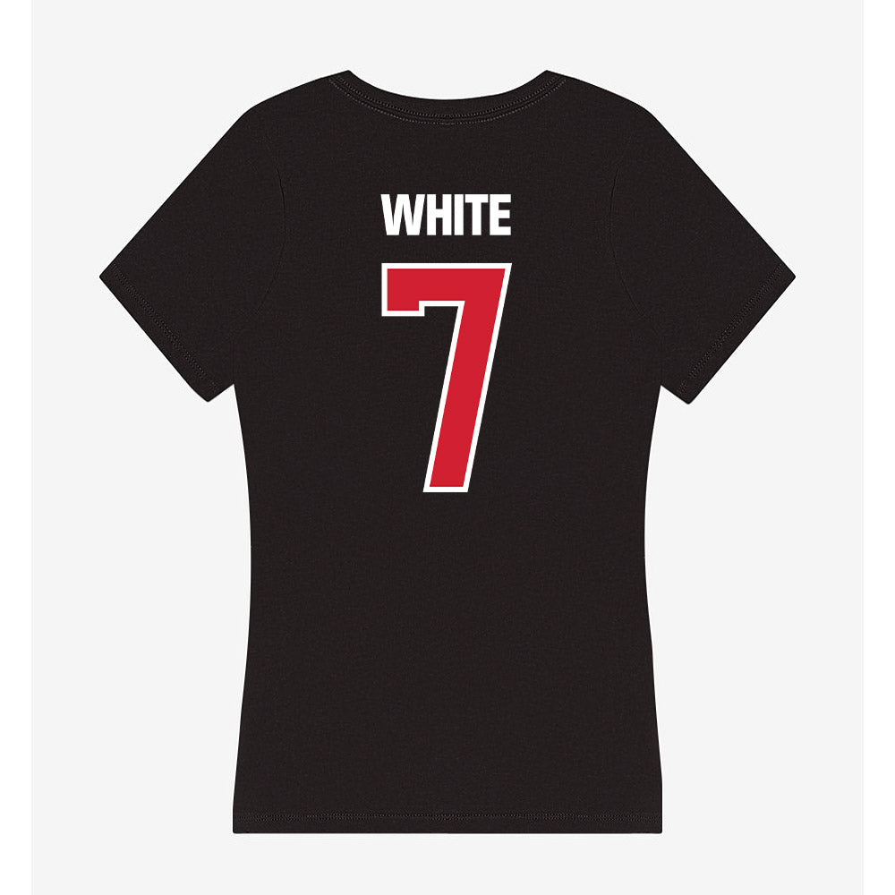 Francis Marion - NCAA Softball : Madalyn White - Women's V-Neck T-Shirt-1